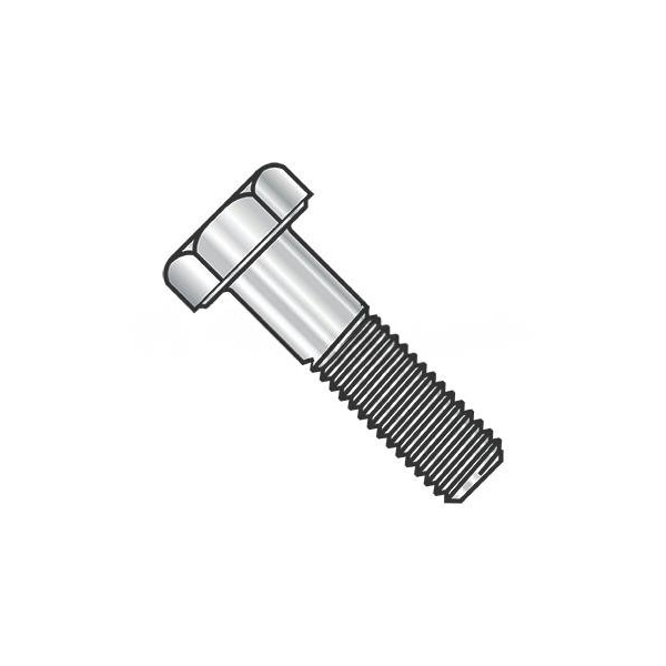 1/2"-20 Hex Head Cap Screw, Plain Stainless Steel, 2-3/4 in L